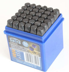 Set Litere și Numere Punch 6mm 36 Bucăți