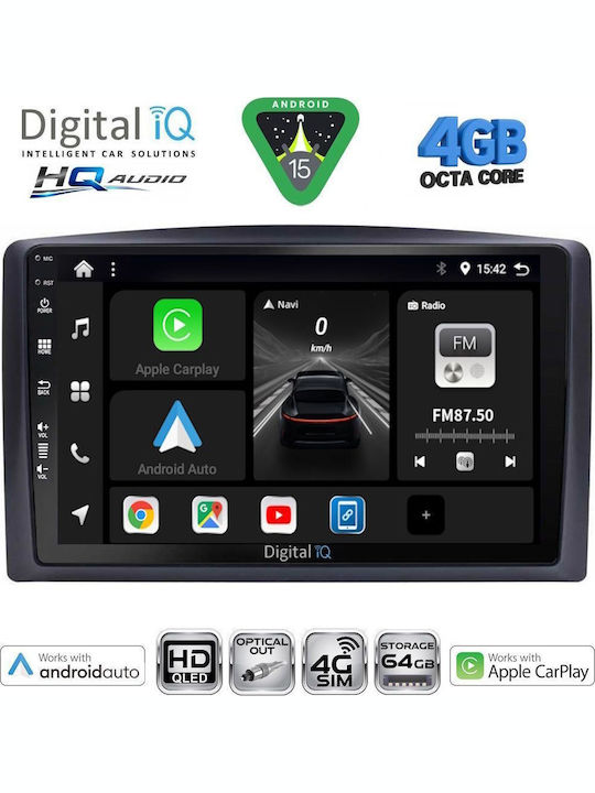 Digital IQ Car Audio System for Mercedes-Benz Vito / Viano 2015-2022 (Bluetooth/USB/WiFi/GPS/Apple CarPlay/Android Auto) with 10" Touch Screen