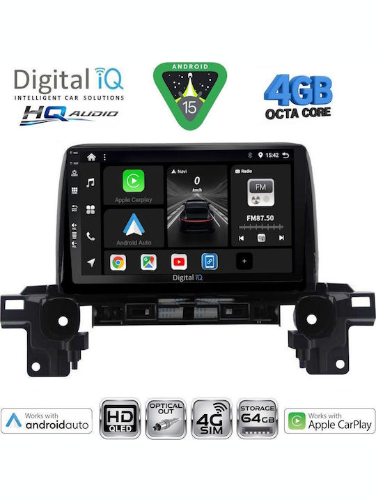 Digital IQ Car Audio System for Mazda CX-5 2017 with Touch Screen 9" Digital IQ BXK 19381 CPAA Bluetooth USB Wi-Fi GPS Apple CarPlay Android Auto