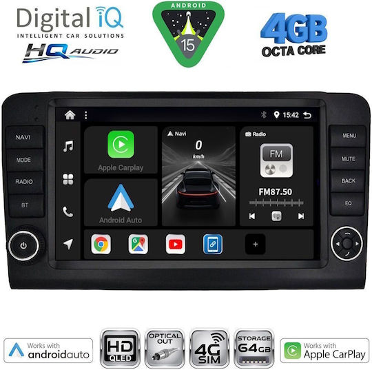 Digital IQ Автомобилна Аудио Система за Mercedes-Benz ML / GL Class 2005-2011 (Bluetooth/USB/Wi-Fi/GPS/Apple CarPlay/Android Auto) с Touch Screen 9"