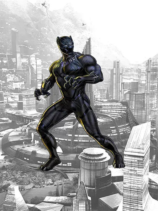 Poster Comic Black Panther Cm026 21cm X 30cm Cadru Alb Pvc
