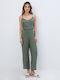 Damen Leinenhose Khaki