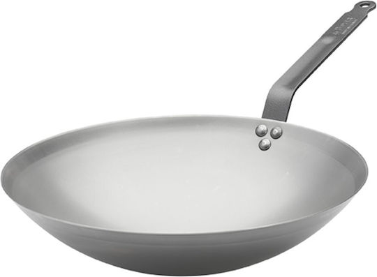 De Buyer carbone Plus Wok από Ανθρακούχο Χάλυβα με Αντικολλητική Επίστρωση 35cm