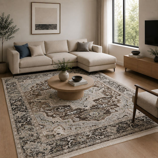 Covor Rectangular Cu Franjuri Maro 160x220cm