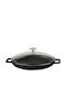 Lava Saute Pan Cast Iron with Lid with Enamel Coating 30cm
