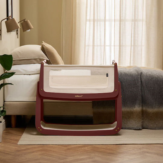 Snuz Snuzpod5 Baby Cradle with Mattress and Wheels Red