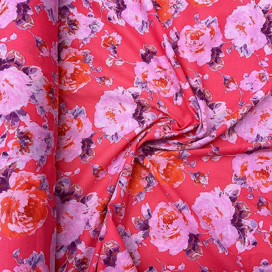 Decoration Fabric Voile by Meter Width 145cm Flower