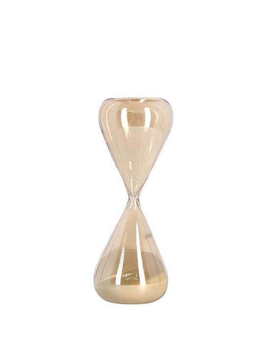 Glas Sanduhr Amber Transparente Weiße Sand 21,5cm