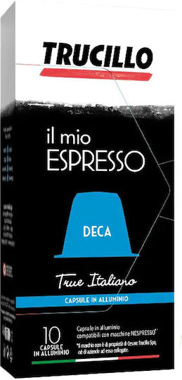 Trucillo Capsule Espresso Decafeinizat Compatibile cu Mașina Nespresso 10 bucăți