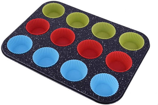 Brunbeste Bakeware Tin For Cupcakes/Muffins Made Of Silicone 5x6.3x3cm