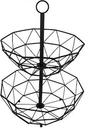 Krisberg Obstschale Inox 2 Niveaus Rosa