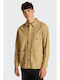 Long Sleeve Cotton Overshirt Beige