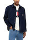 Long Sleeve Corduroy Shirt in Regular Fit Dark Blue