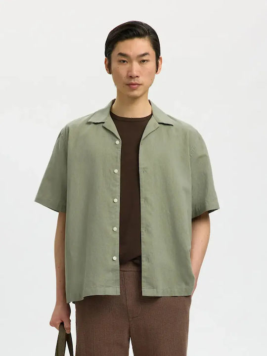 Selected Short Sleeve Shirt Olive