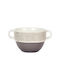 HowHomely Round Brown Ceramic Serving Bowl