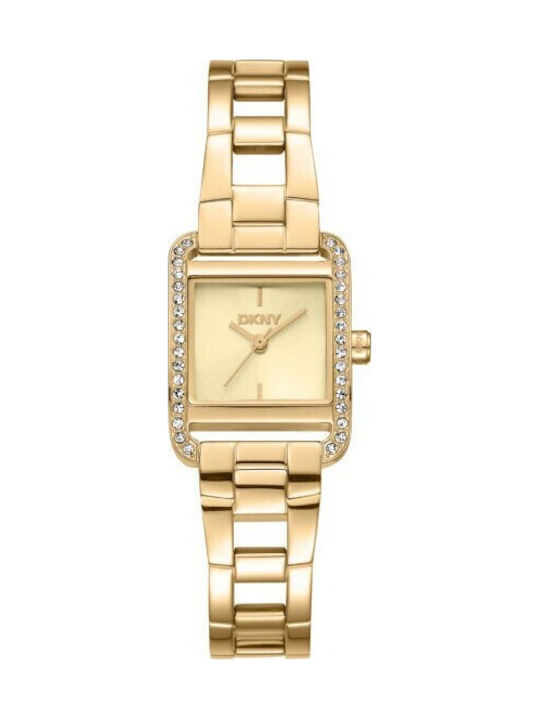 DKNY Mini Womens Watch Battery with Gold Metal Bracelet