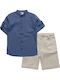 Kinderbekleidungssets mit Shorts Sommer 2 Stück Blau