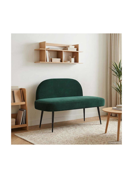 Doppelsitzer Samt Sofa Dunkelgrünes 110x60x76cm