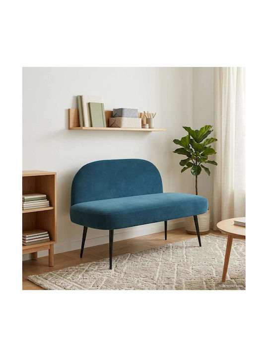 Doppelsitzer Samt Blau 110x60x76cm