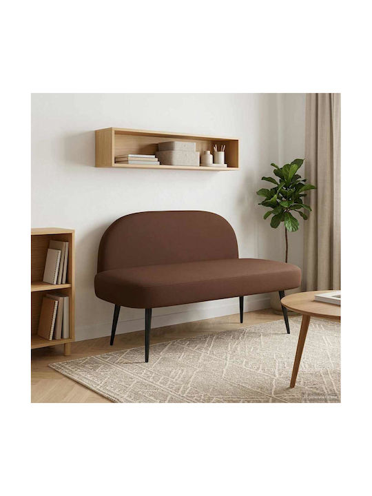 Two-Seater Couch Brown 110x60x76 cm