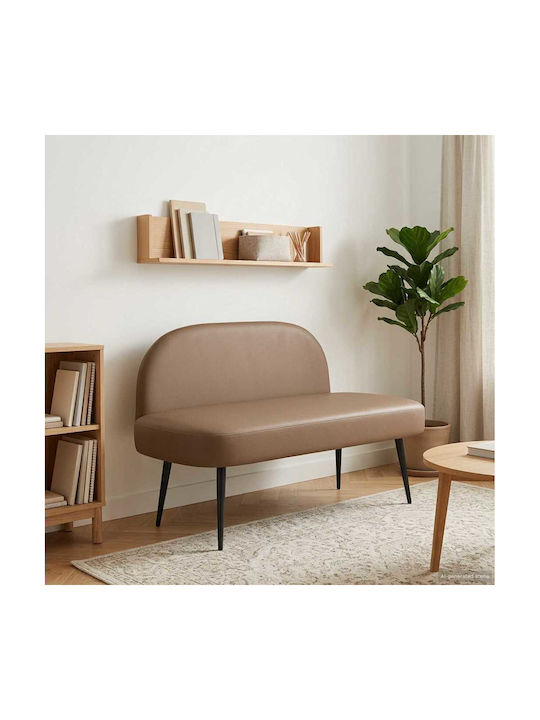 Two-Seater Couch Brown 110x60x76 cm