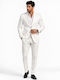 Summer Men's Suit with Slim Fit White