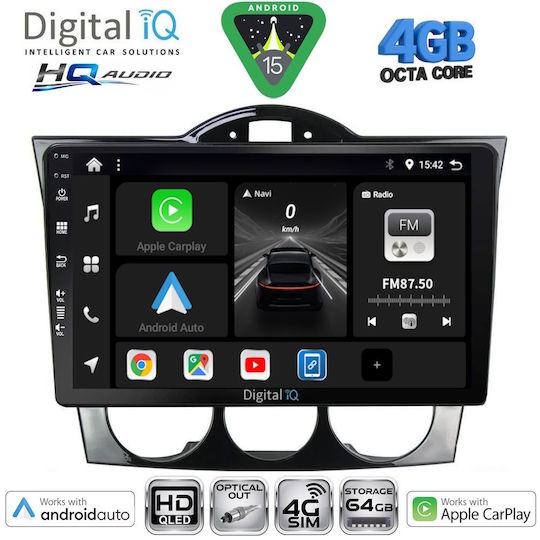 Digital IQ Car Audio System for Mazda RX-8 2001-2008 Bluetooth USB Wi-Fi GPS Apple CarPlay Android Auto with 9 Inch Touch Screen DIGITAL IQ BXK 19394 CPAA
