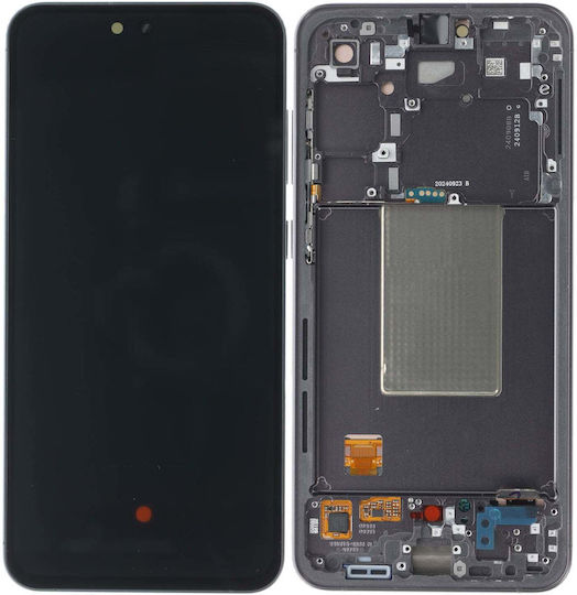 Samsung Ecran cu Mecanism Tactil și Ramă pentru Galaxy S24 Fe (Negru)