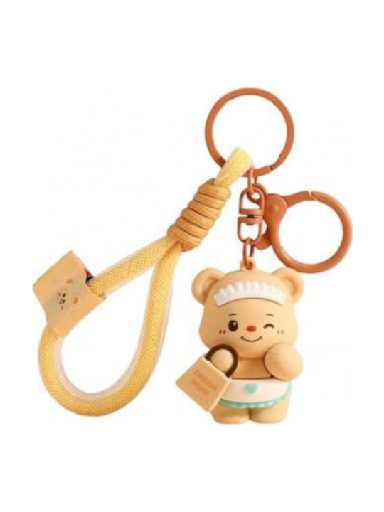 Breloc Ecarla Teddy Domnișoară Geantă Crem Brl334