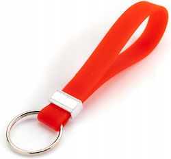 Silicone Keychain Lanyard Car Keys Red