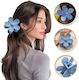 Ecarla Clamă De Păr Cu Floare Pastel Albastră Închisă Sp152cn
