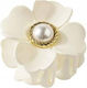 Ecarla Haarspangen mit Blume Perle Creme Sp355b