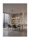 VK Lighting Κρεμαστό Φωτιστικό Μαύρο LED με Θερμό Λευκό Φως