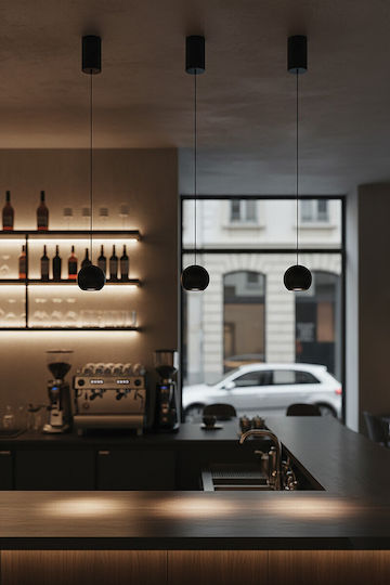 VK Lighting Pe Gd Κρεμαστό Φωτιστικό Χρυσό LED με Θερμό Λευκό Φως