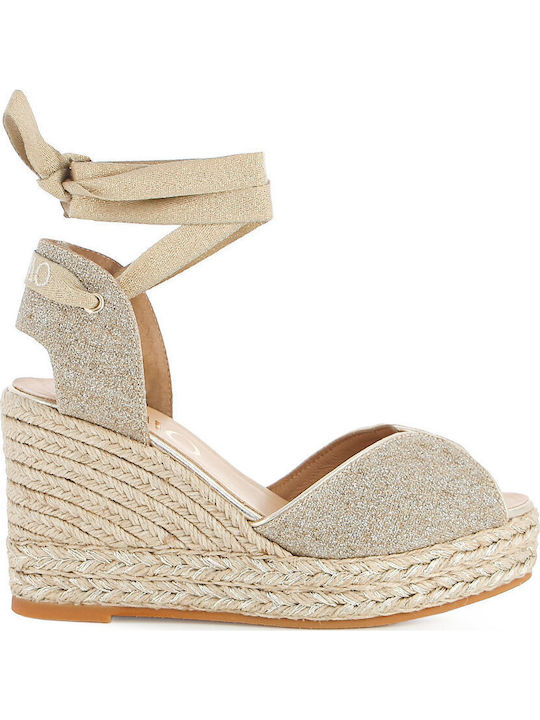 Gaimo Summer Women's Platform Espadrille Style Gold