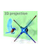 Projector Decorative Light Hologram Fan LED RGB 3x3cm