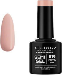 Elixir Semigel Gel Nail Polish Pastel Pink 8ml