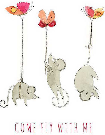 Postere Pentru Copii Little Mice 50x40 cm