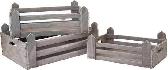 Iliadis Garden Decorative Basket Wooden 3 Pieces 85799