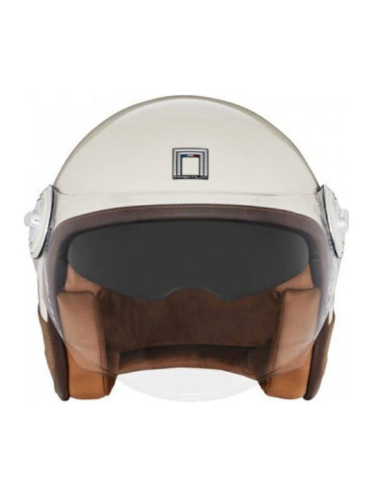 Nox Heritage Cream / Leather Κράνος Μηχανής Jet...