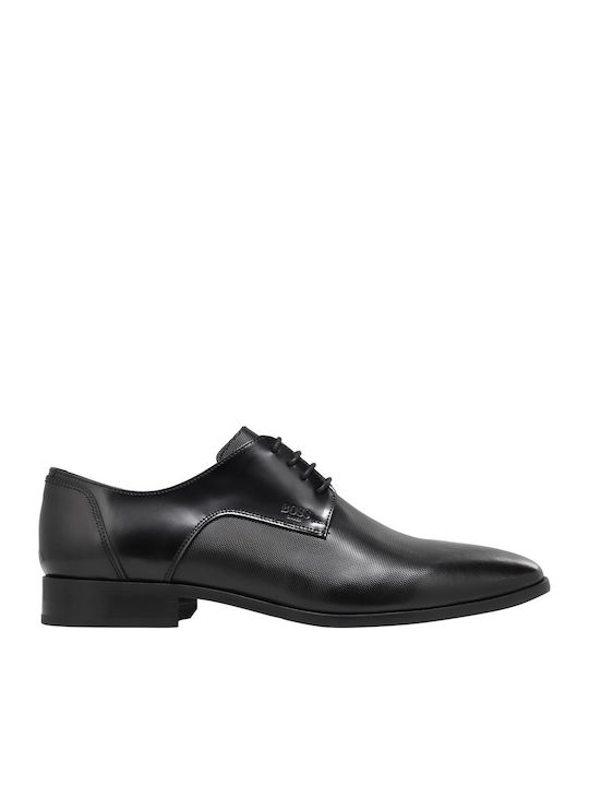 Boss Shoes Leather Men's Dress Shoes Black