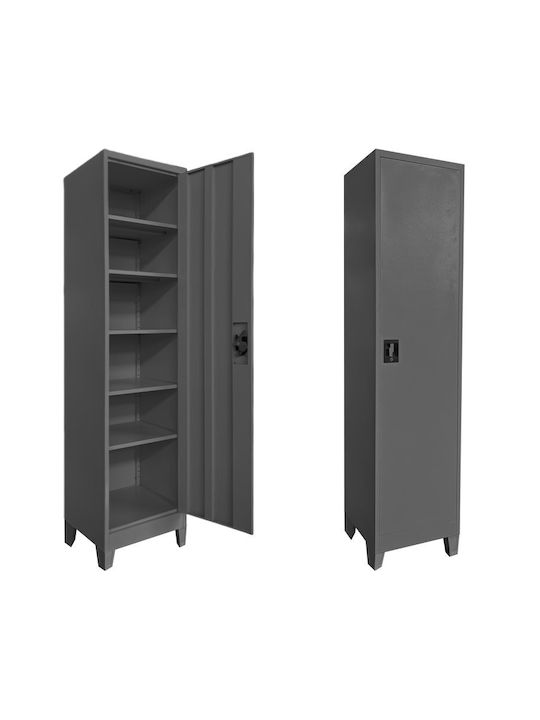 Einzeltür Außenschrank Koya Metallisch 45x50x190cm