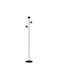 VK Lighting LED Floor Lamp Height 151.2cm with Warm White Light 1250lm Black