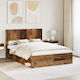 vidaXL Wooden Bed Headboard Brown 141.5x100cm