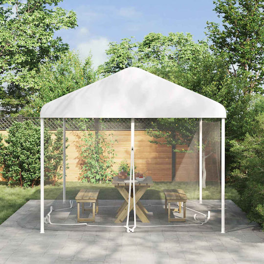 vidaXL Seite Für Kiosk Weiß 3,6x3,6m