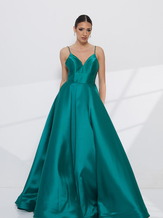 Summer Maxi Dress for Wedding / Christening Satin Elegant