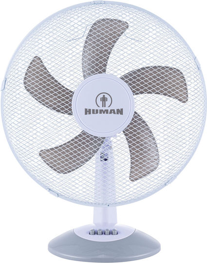 Human Επιτραπέζιος Ανεμιστήρας 50W Διαμέτρου 40cm Λευκός