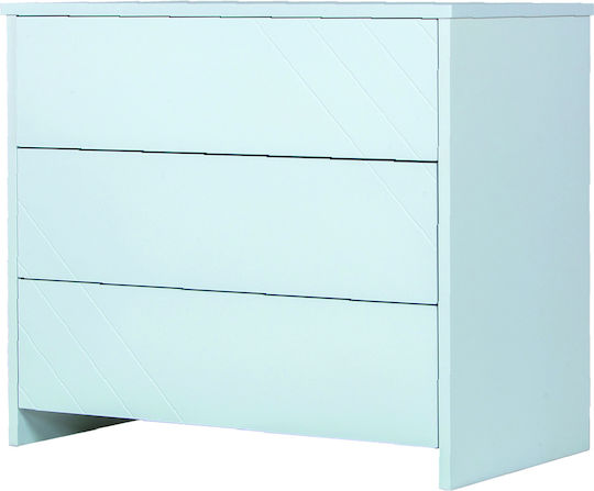 Bianco Бебешка Скринове с 3 Чекмеджета Бяла 105x55x90см