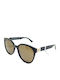 Benetton Unisex Sunglasses With Black Frame And Brown Polarized Lens