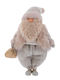 Plush Decorative Santa Beige Fabric 60x30x20cm